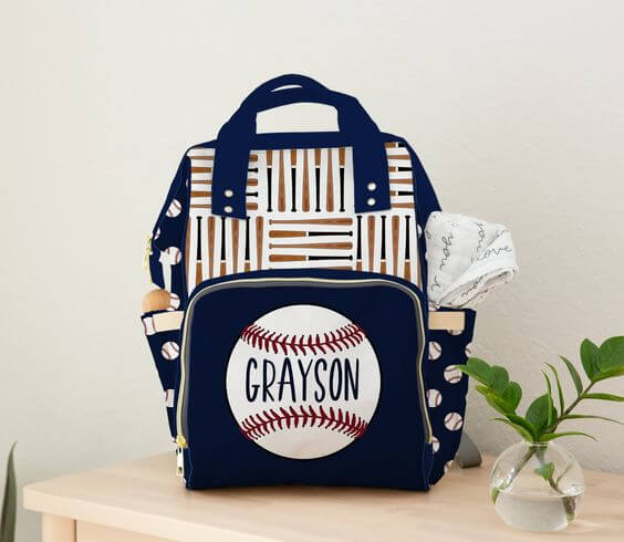 Baseball-Themed Backpack