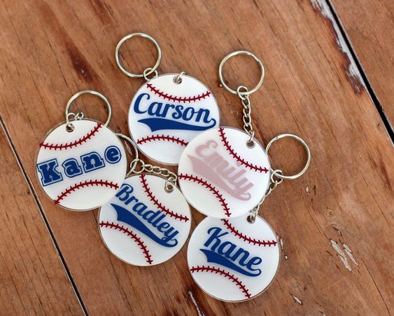 Baseball-Themed Keychain