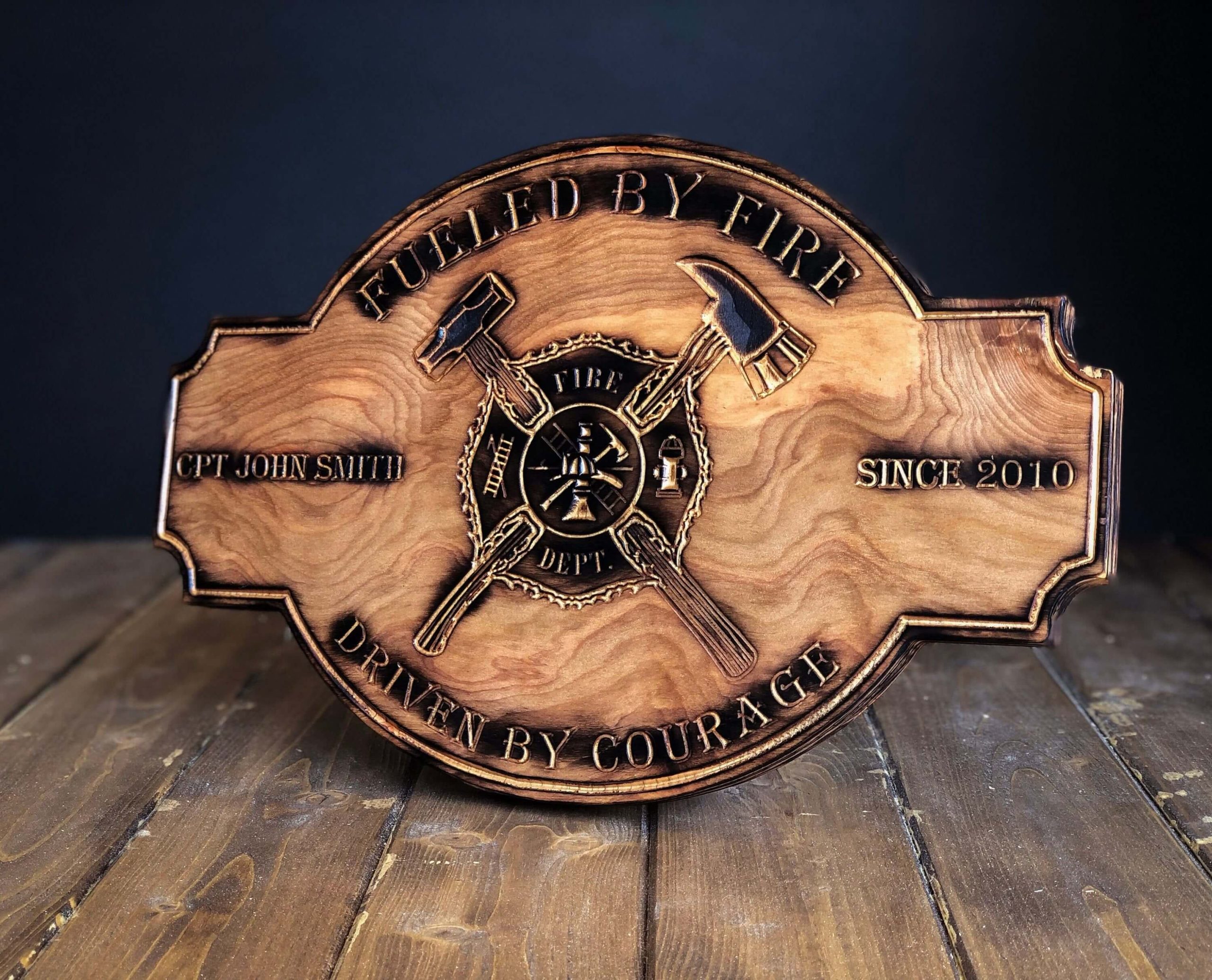 Customized Firefighter Retirement Plaque