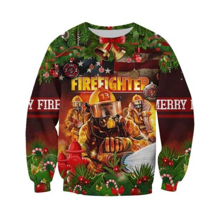 Firefighter Christmas Sweater