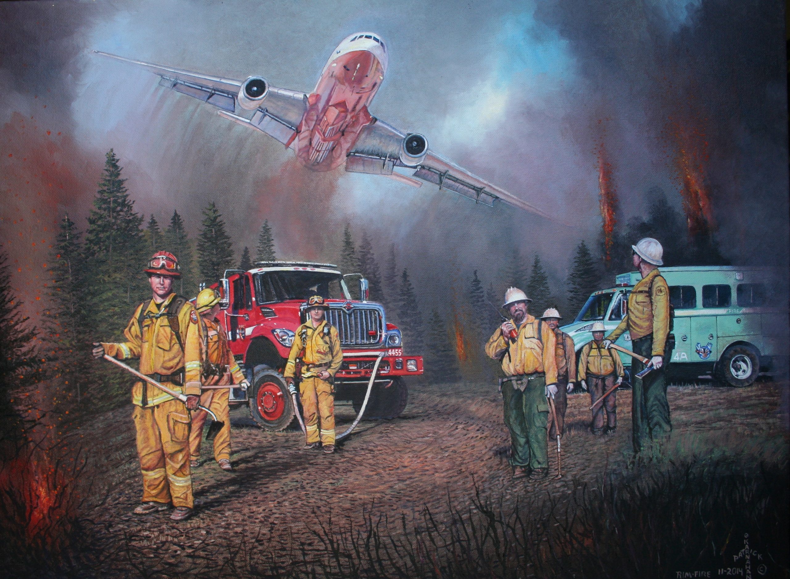 Firefighter-Themed Inspirational Wall Art