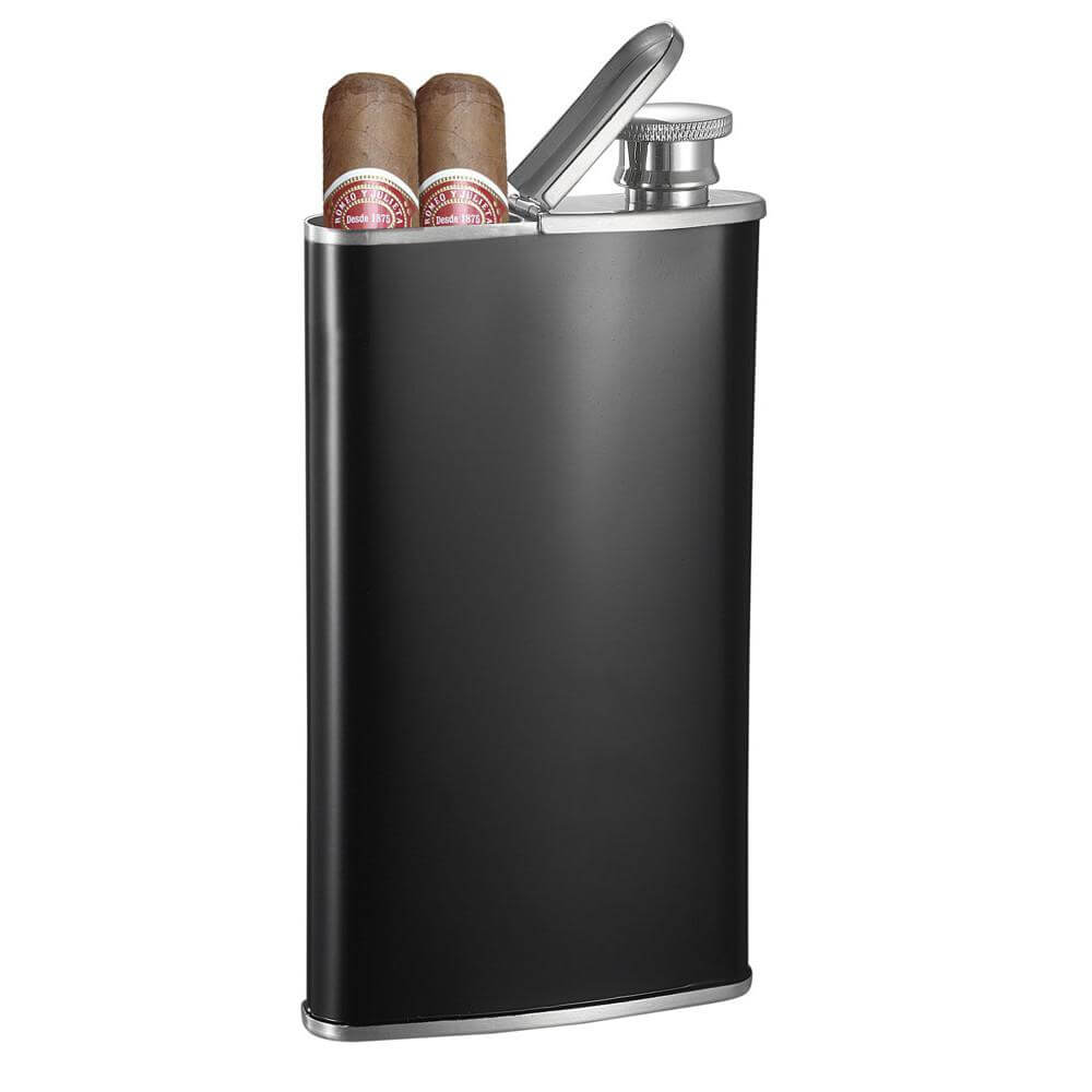 A Personalized Engraved Flask or Cigar Case