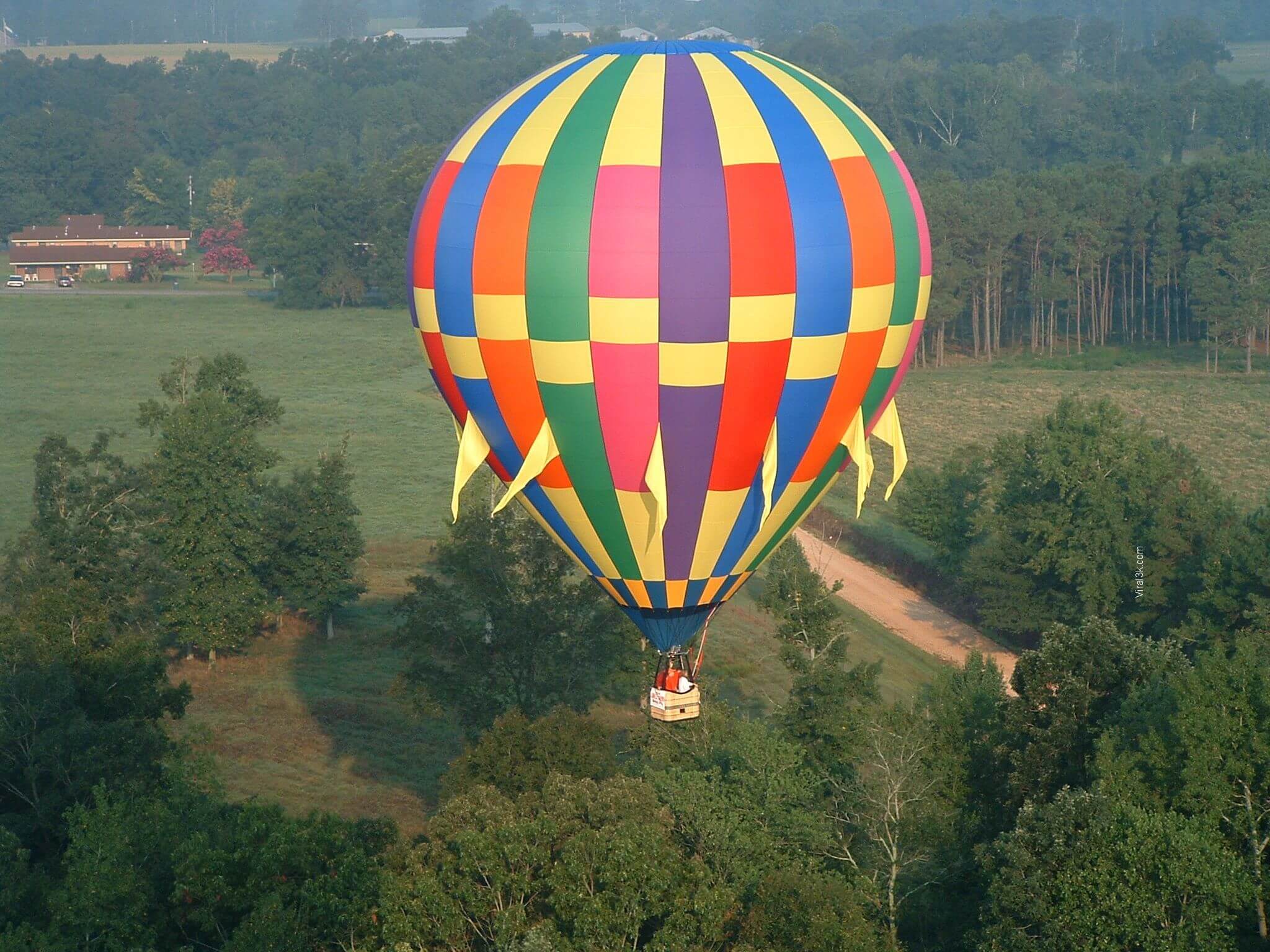 A hot air balloon ride