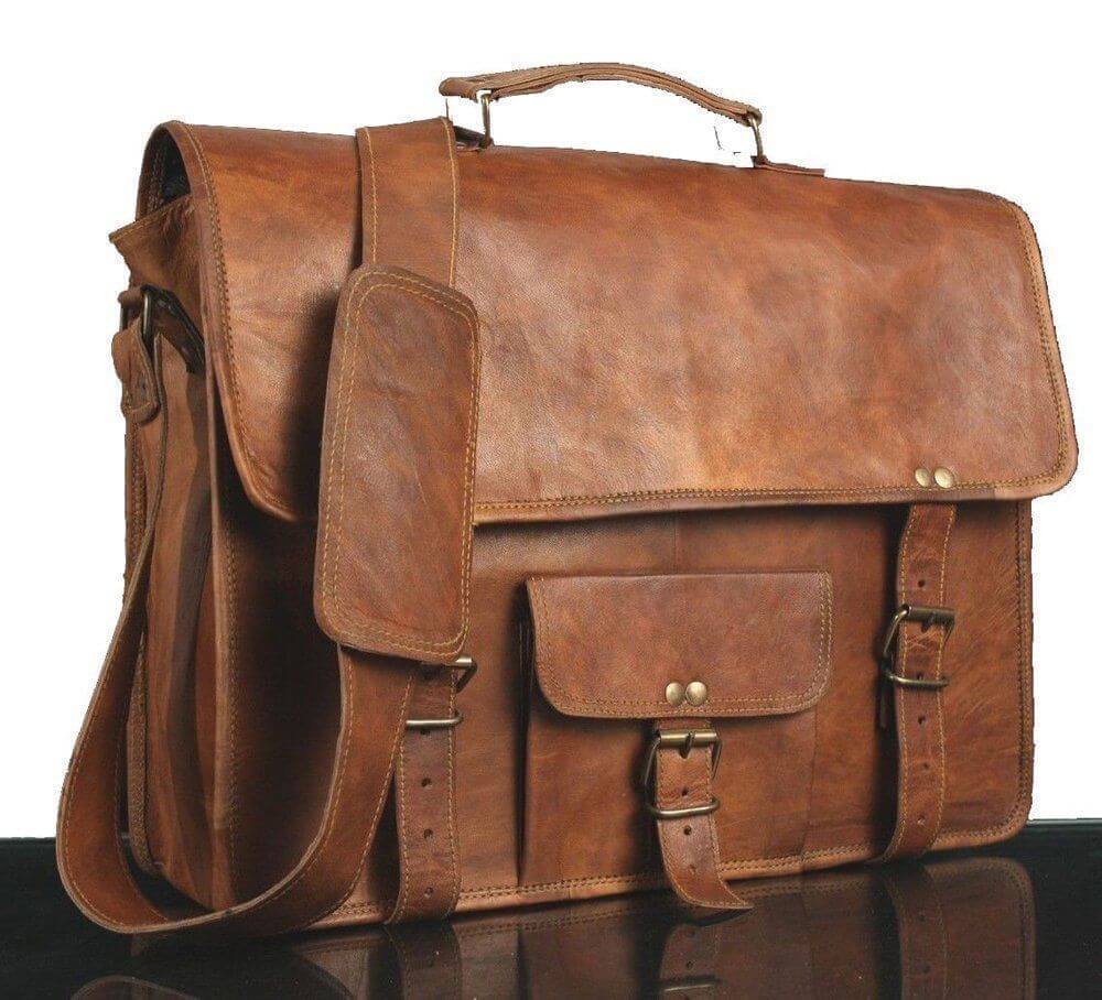 Fine Leather Messenger Bag or Briefcase