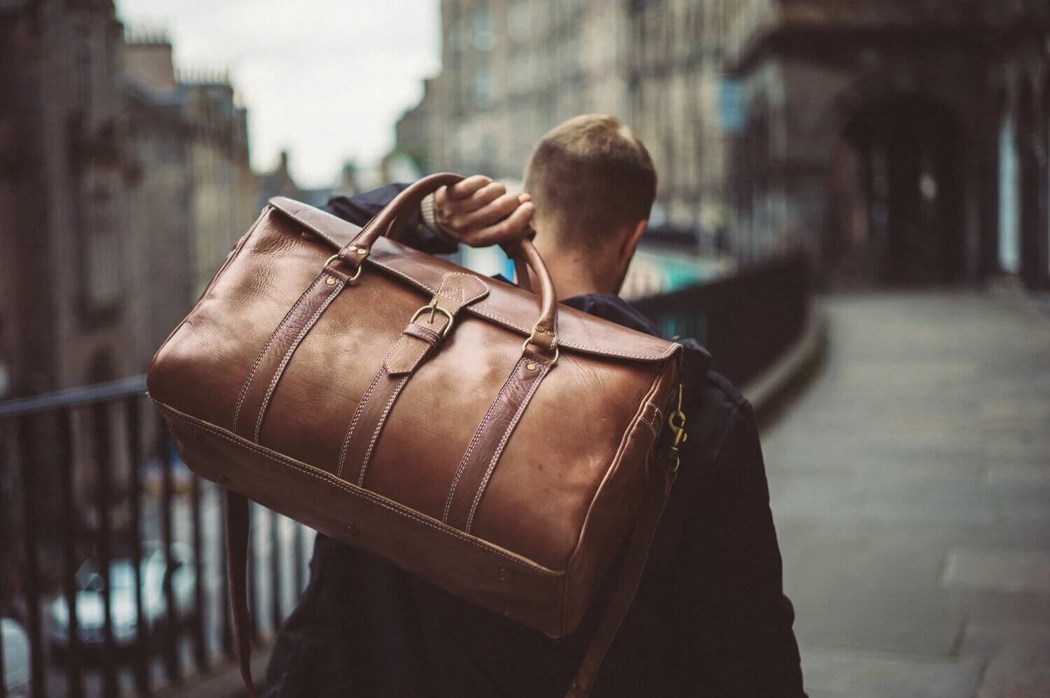 Leather Duffle Bag for Travel
