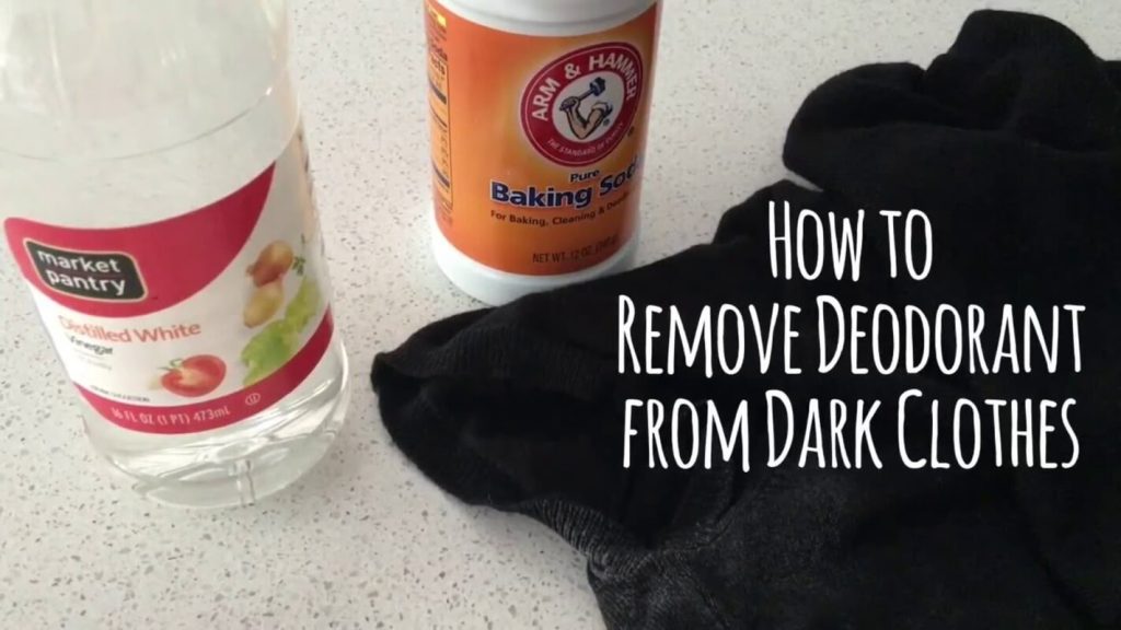 how to remove deodorant buildup from black shirts